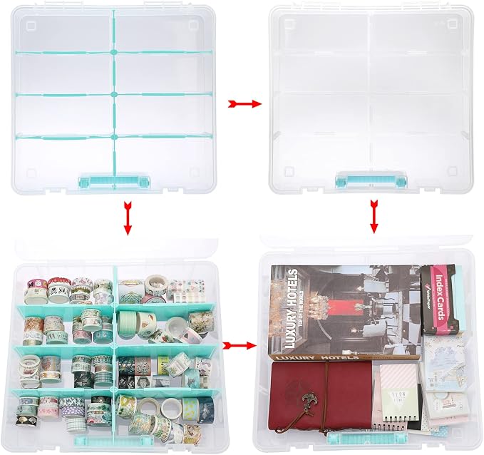 BTSKY Clear Plastic Dividing Storage Box - Image 3