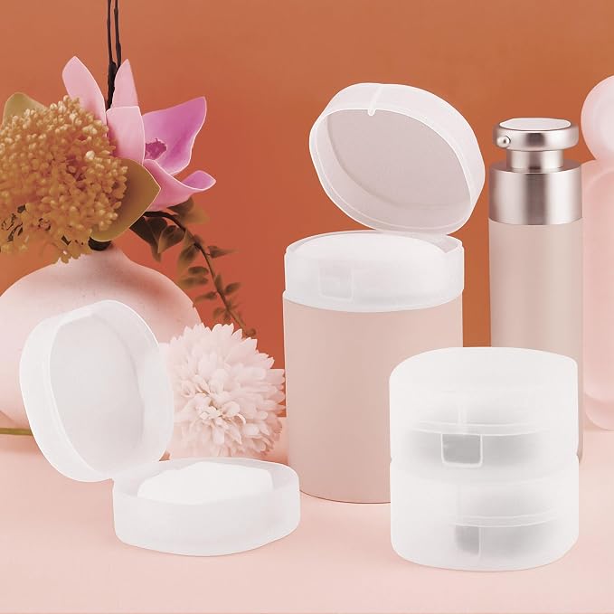 8 Pcs Portable Plastic Travel Cotton Pad Holder - Image 4