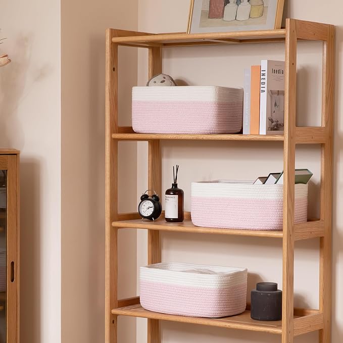 Storage Baskets for Organizing 3 Pack, Woven Baskets for Shelves, Closet - Image 4