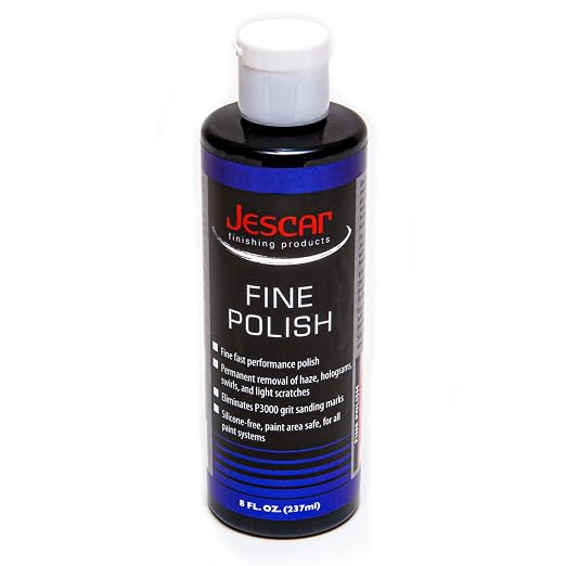 Jescar Fine Polish - 8oz - Professional Finishing Polish Eliminates Swirls by JescarFinishingProducts