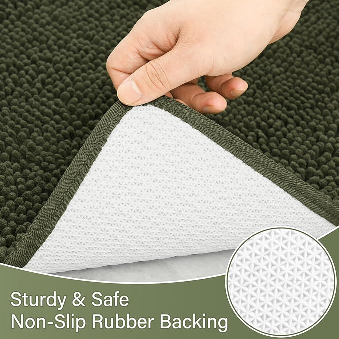AROGAN Bathroom Rug Sets 2 Piece, Washable Bath Rug, Absorbent Soft Non Slip - Image 6