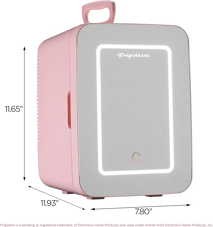 FRIGIDAIRE Mini Personal Fridge Cooler, LED Lighted Mirror, 6.5L Capacity - Image 5