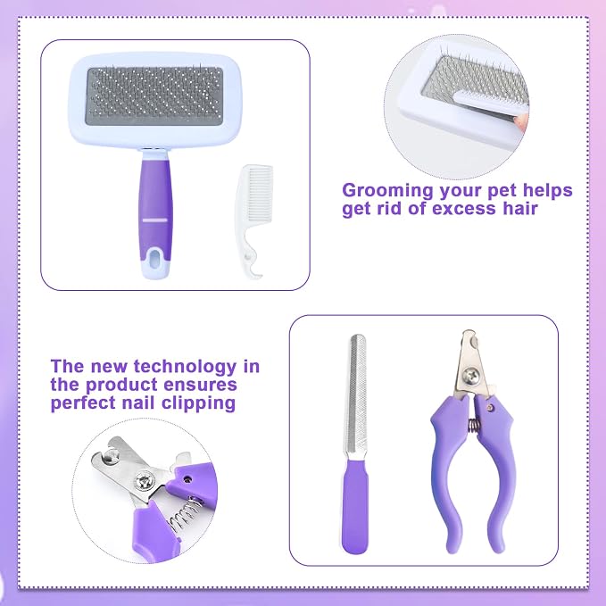 VCZONE 8 Pcs Small Animal Grooming Kit, Rabbit Grooming Kit - Image 5