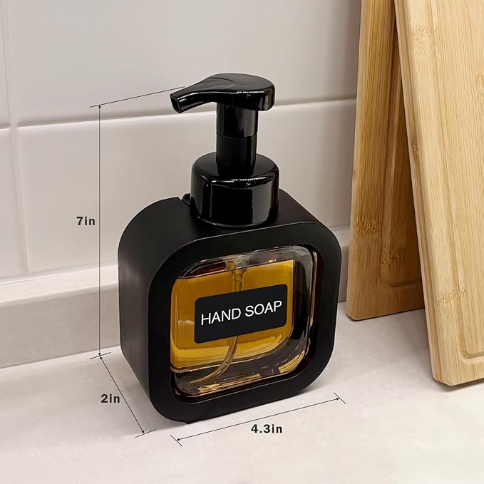 Foaming Soap Dispenser, 300ml Plastic Refillable Foaming Hand Soap Dispenser - Image 2