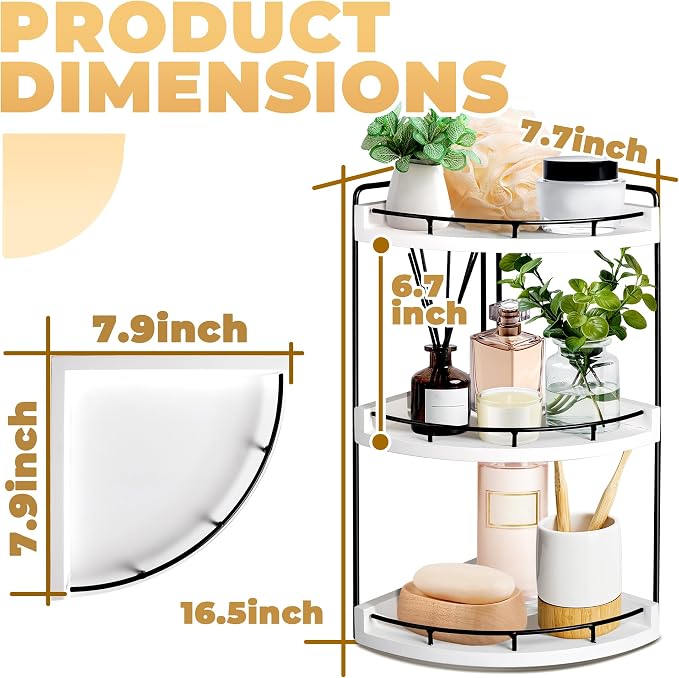 3 Tier Bathroom Counter Organizer, Bathroom Counter Tray and Vanity Organizer - Image 3