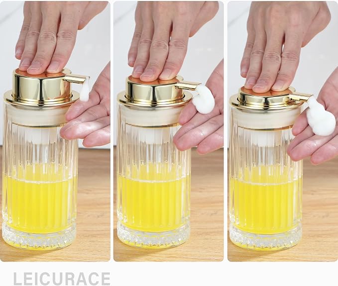 Glass Foam Soap Dispenser, Refillable Foaming Dispenser - Image 5
