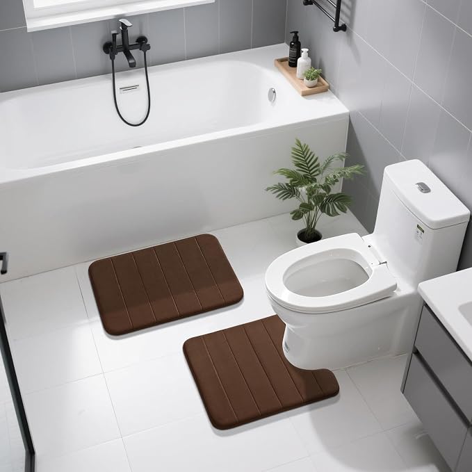 Yimobra U-Shaped Toilet Bath Mat Set 2 Piece - Image 7