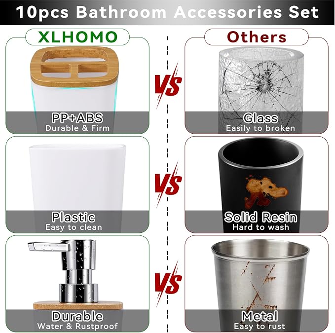 White Bathroom Sets Accessories - Image 5