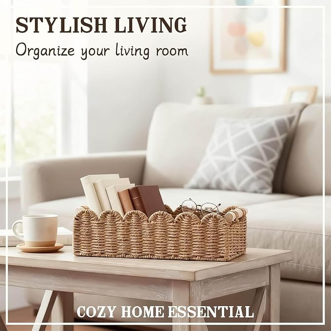 CubesLand Bathroom Basket Organizer, Toilet Tank Paper Storage Baskets 2-Pack - Image 3