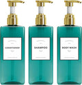 Shampoo Bottles with Gold Pump YACEYACE 16.9oz Set of 3 Empty Shower Bottles by YACEYACE