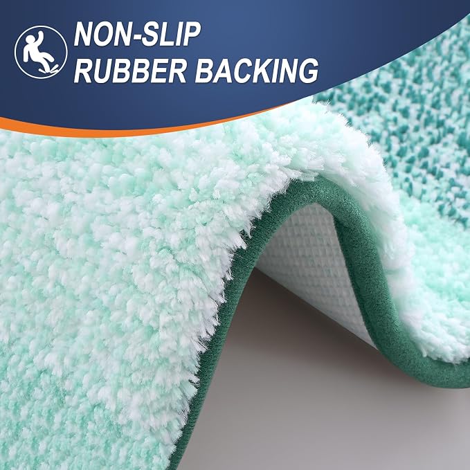 OLANLY Bathroom Rug Set 2 Piece, Soft Absorbent Microfiber Bath Rug Set - Image 5