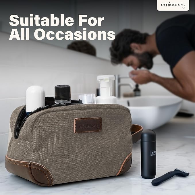 emissary Mens Travel Toiletry Bag, Dopp Kit - Image 7
