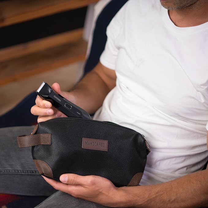 MANSCAPED® The Shed Men's Premium Quality Toiletry Bag, PU Leather Dopp Kit - Image 6