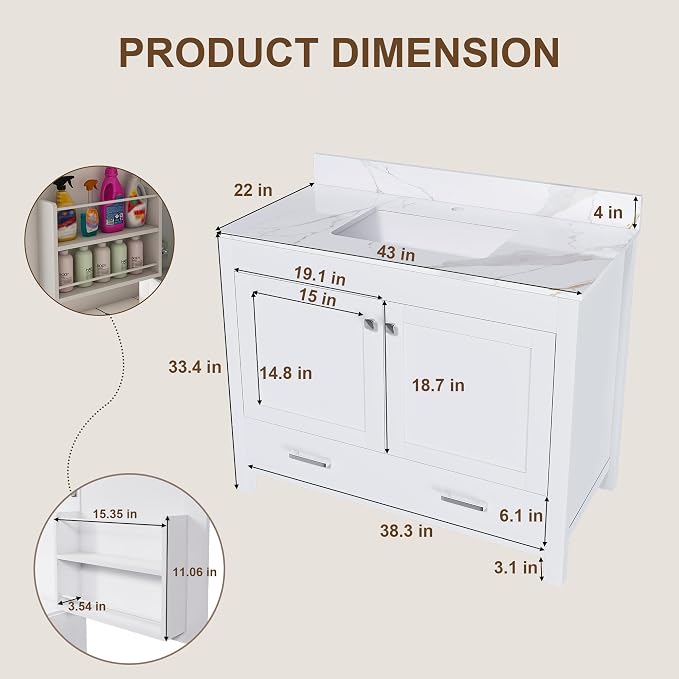 Montary 42" Bathroom Vanity - Image 2