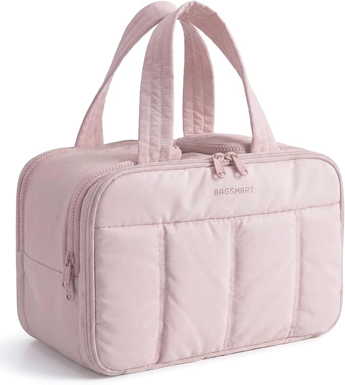 BAGSMART Travel Toiletry Bag, Puffy Large Toiletry Bag by BAGSMART