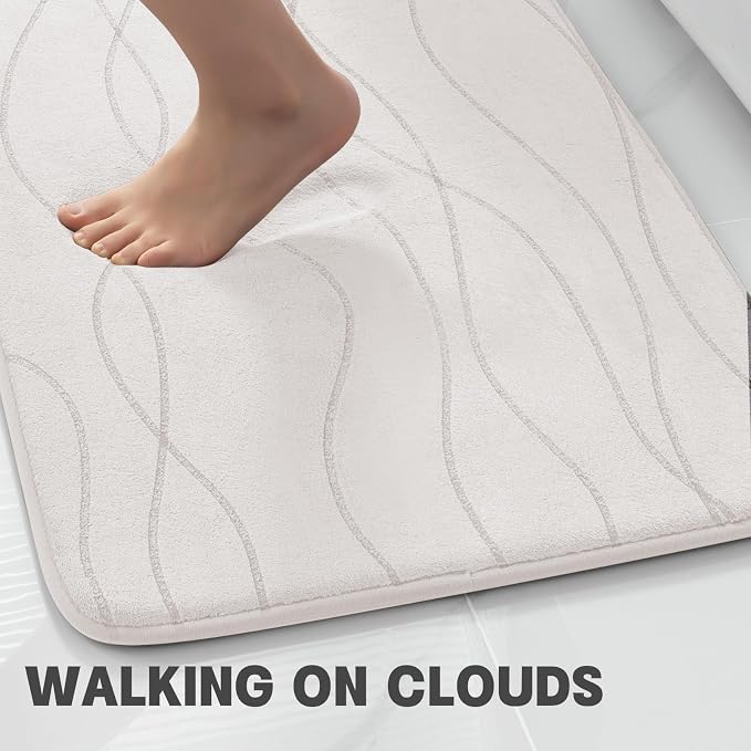 YIHOUSE Memory Foam Bathroom Rug Sets 2 Piece, Ultra Absorbent Bath Mat - Image 7