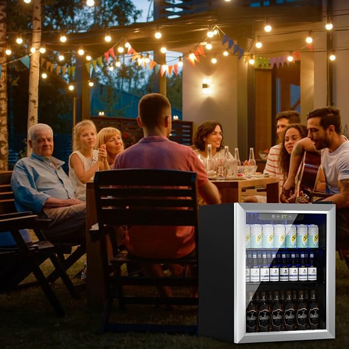 Stopasd Beverage Refrigerator Cooler, 1.6 Cu.Ft/70 Can Drink Fridge - Image 7
