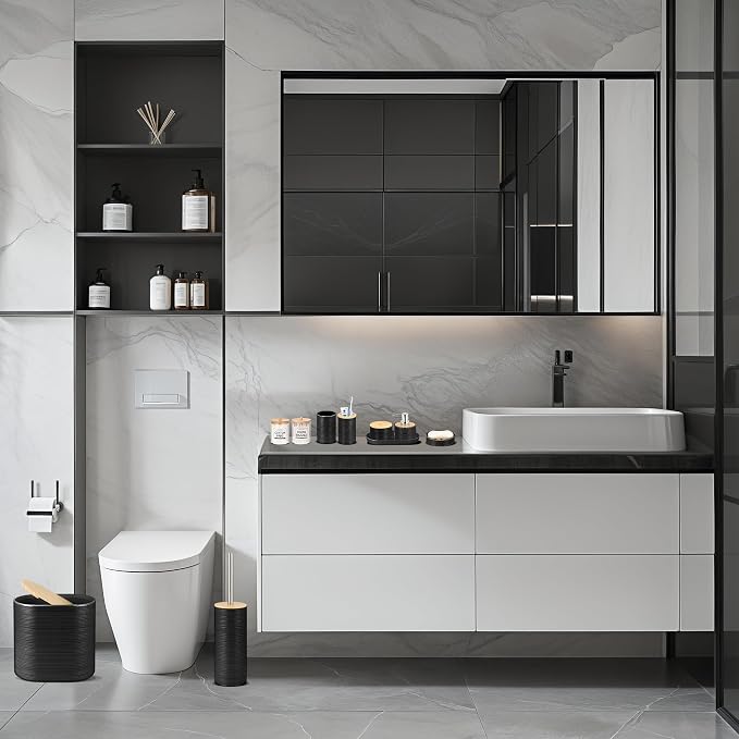 IMAVO Bathroom Accessory Set-11Pcs Black Bathroom Accessories Set - Image 7
