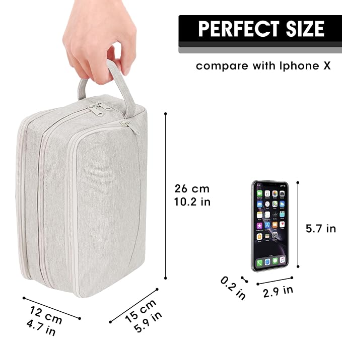 Toiletry Bag for Men Hanging Dopp Kit Water Resistant Shaving Bag Small - Image 2