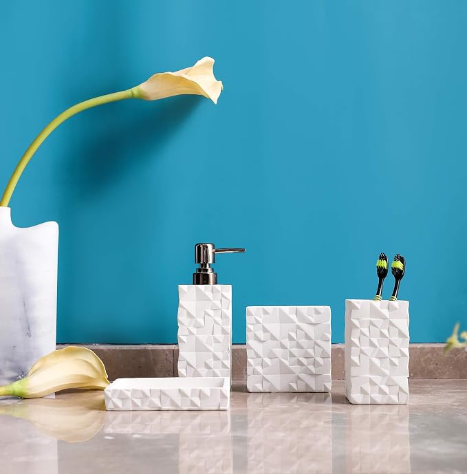 Hymmah Bathroom Accessories Set, Toothbrush Holder, Farmhouse Bathroom Decor - Image 5
