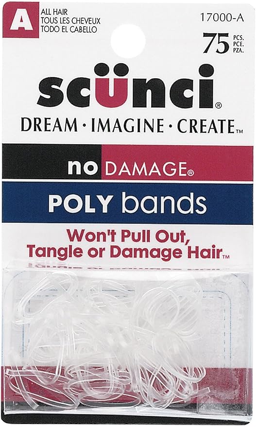 Scunci 1700003A048 Mini Poly Bands 75 Count by SCUNCI+