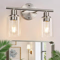 2-Light Bathroom Light Fixtures, Brushed Nickel Vanity Light, Modern Vanity by Zarbitta