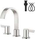 Aolemi Bathroom Faucets 3 Hole, 8 Inch Widespread Waterfall Bathroom Sink Faucet by Aolemi