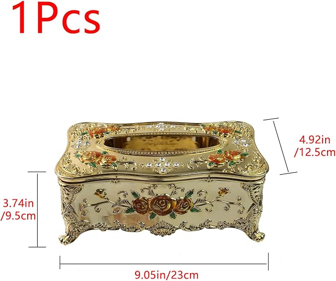 Geesatis Tissue Box Cover, Rectangle Tissue Box Holder, Rectangular Napkin - Image 2