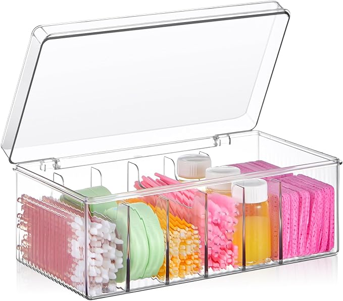 1 Pcs 8.5 x 4.9 x 3.5 Inch Large Capacity Acrylic Lash Extension Cart by Teenyyou