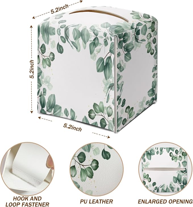 Eucalyptus Leaves Tissue Box Cover Square - Image 2
