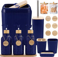 Navy Blue Bathroom Accessories Set 17PCS Bathroom Set by BetterbathroomwithXLHOME