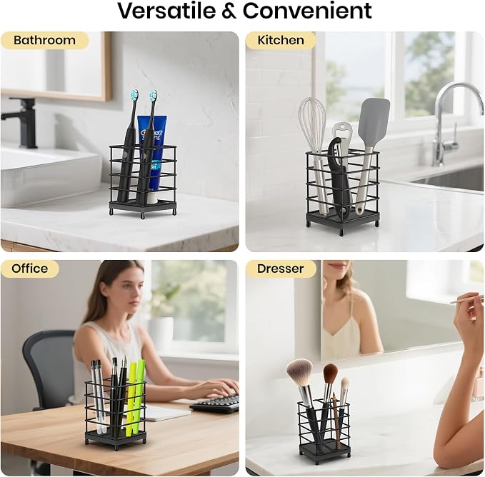 Toothbrush Holders with Quick Drying Mat—Black DiatomiteToothbrush and - Image 6