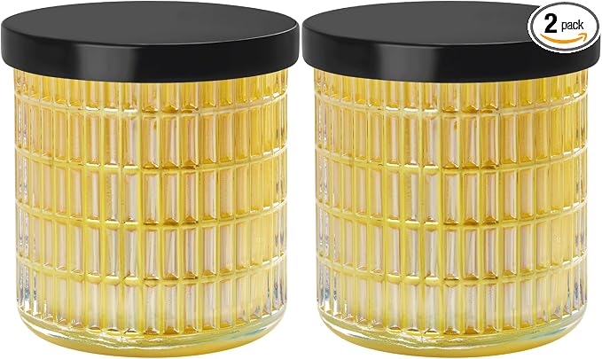 Qtip Holder for Bathroom set of 2, Bathroom Canisters for Cotton Balls by MKOSAB