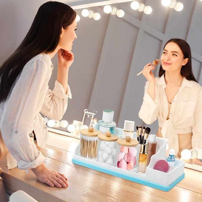 Bathroom Counter Organizer, Large Silicone Toothbrush Holders - Image 9