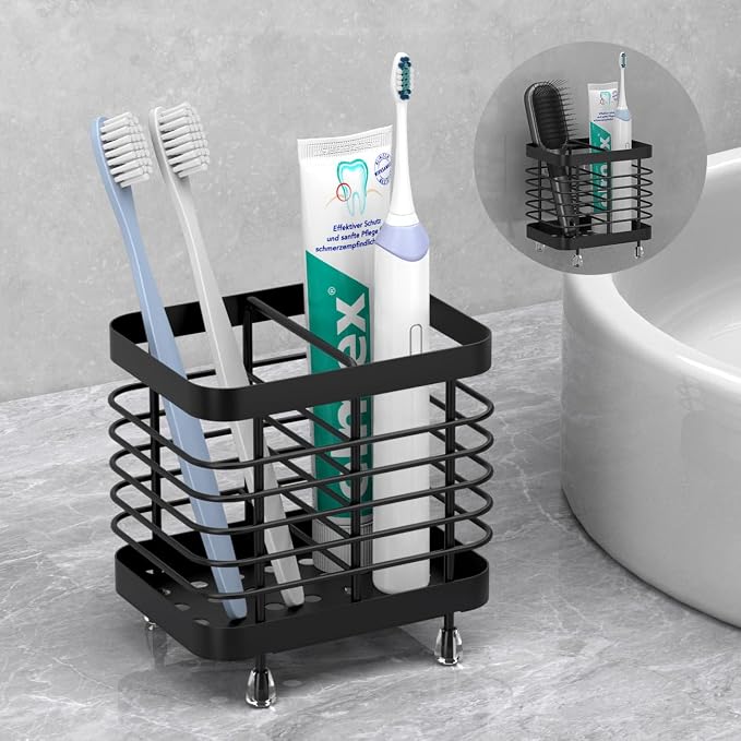 Luxspire Toothbrush Holders for Bathroom, Stainless Steel Electric Toothbrush by Luxspire