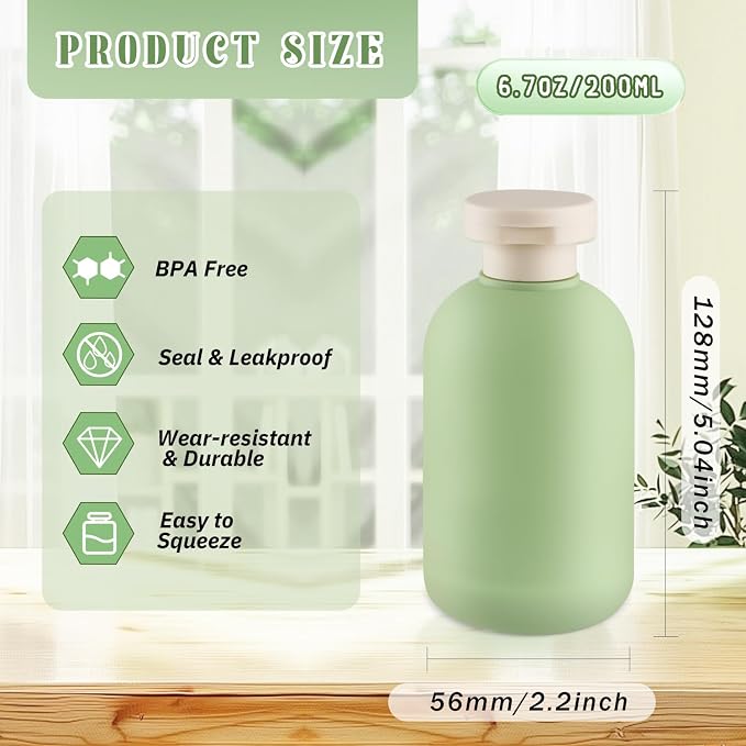 9 Pcs 6.8 oz Plastic Squeeze Bottles - Image 3