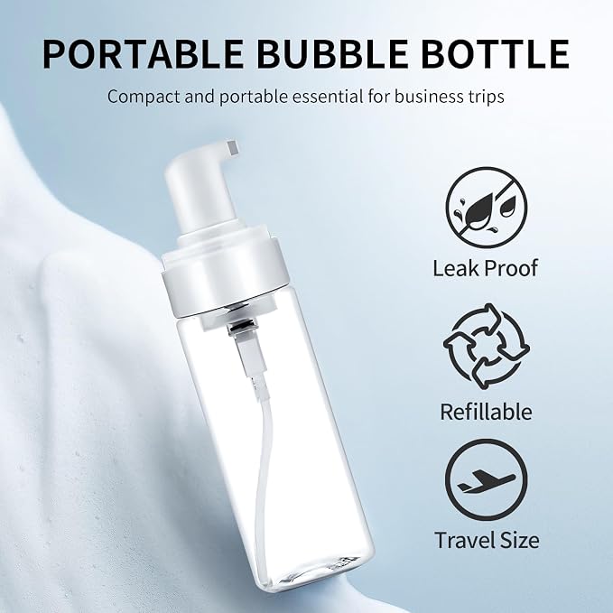 Foam Pump Bottle 7oz 2pcs Foaming Soap Dispenser 200ml Foaming Spray Bottless - Image 5