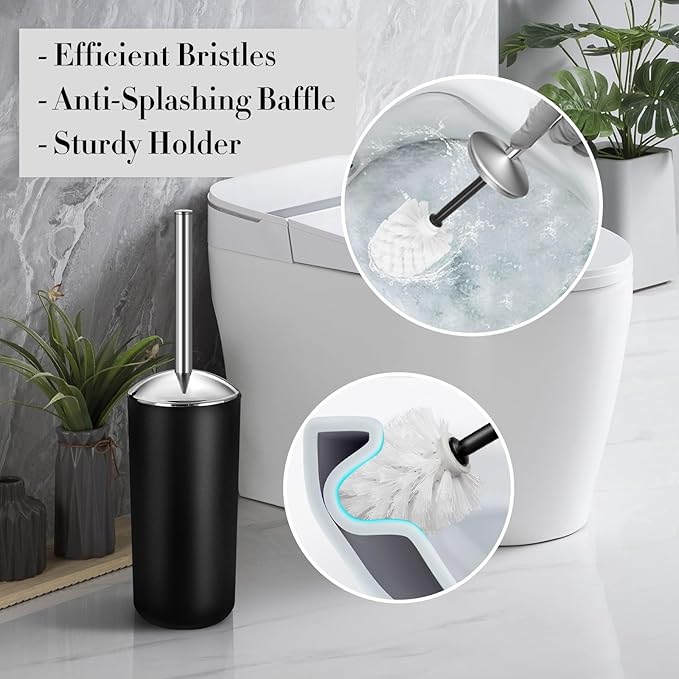 Black Bathroom Accessories Set, Soap Dispenser and Toothbrush Holder, Soap Dish - Image 5