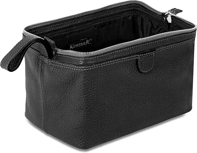 KomalC Premium Buffalo Leather Toiletry Bag - Image 4