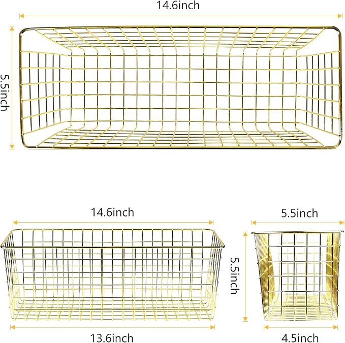 2 Sets Extra Large Hanging Wall Basket, WallmountedFruit Vegetable Toy Snack - Image 2