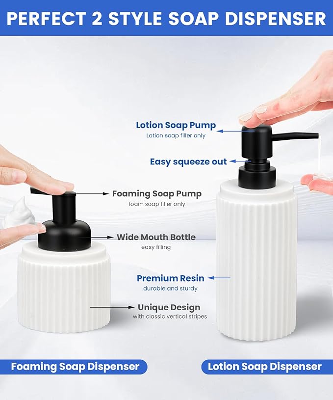 White Bathroom Accessory Set - Image 2