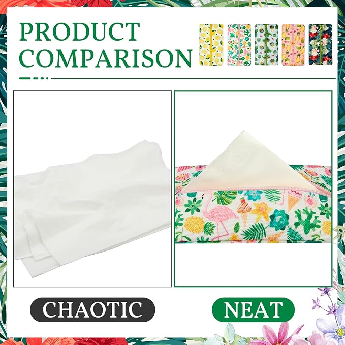 Sherr 5 Pieces Tissues Purse Pocket Tissue Holder Reusable Travel Tissue Pouch - Image 2