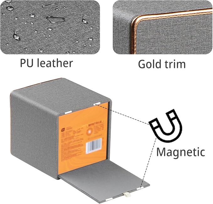 Leather Tissue Box Cover Square, Decorative Cube Tissue Box Holder - Image 5