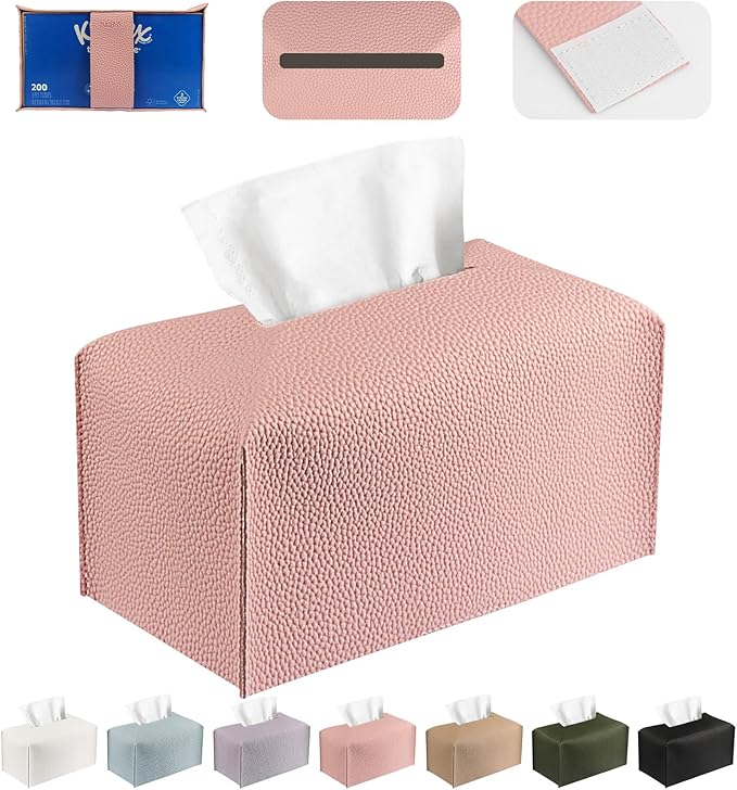 Tissue Box Cover PU Leather Tissue Holder Rectangle Facial Tissue Case Tissue by DecorateYourHome