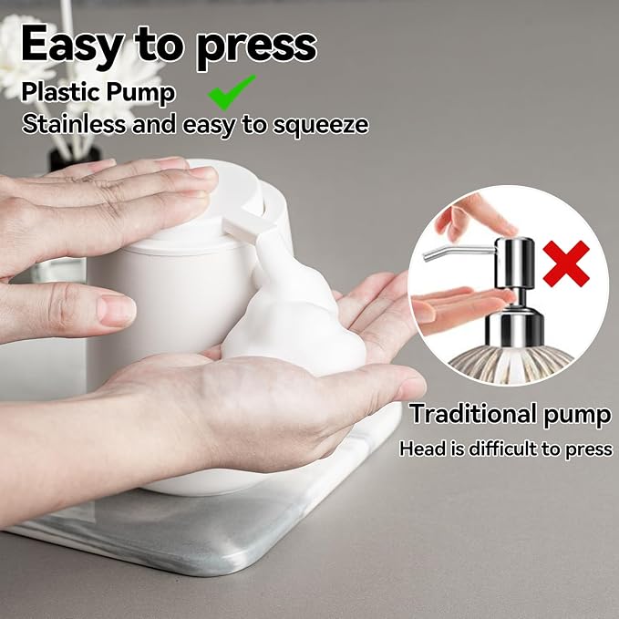 Ceramic Foaming Soap Dispenser, 12 Oz Foam Hand Soap Dispenser - Image 6