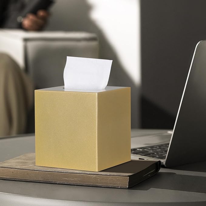 Metal Square Tissue Box lid, Modern Facial Tissue Holder - Image 6