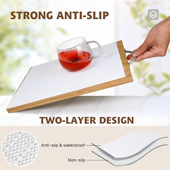 Shelf Liners for Kitchen Cabinets Non Adhesive Drawer Liner 17in x 30FT Pure - Image 2