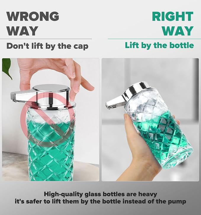 Automatic Soap Dispenser Foam for Kitchen: 11 OZ Glass Touchless Clear Auto - Image 6