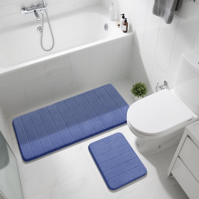 Yimobra Large Bath Mat Set 2 Piece- Super Soft Absorbent Quick Dry Memory Foam - Image 7