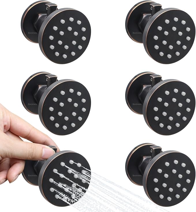 Solid Brass Shower Body Spray Jets by Backnets